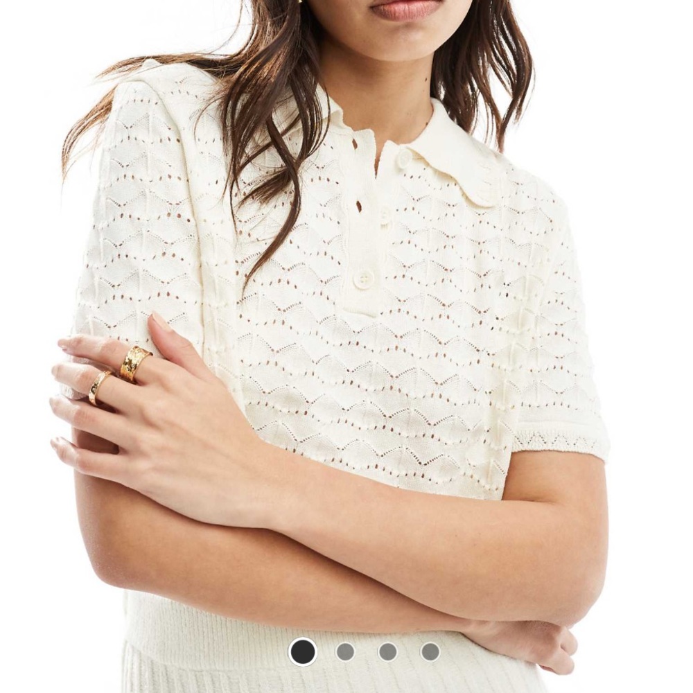 Elegant Cream Knit Top